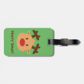 Rudolph Reindeer Kinder Bagagelabel (Achterkant horizontaal)