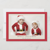 Rudolph Reindeer Photo Card voor de Feestdagen Kaart (Voorkant)