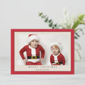 Rudolph Reindeer Photo Card voor de Feestdagen Kaart (Staand voorkant)