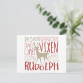 Rudolph Reindeer Silhouette Briefkaart (Staand voorkant)