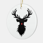 Rudolph Reindeer Silhouette Keramisch Ornament (Links)