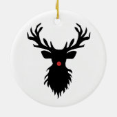 Rudolph Reindeer Silhouette Keramisch Ornament (Achterkant)