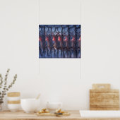Rudolph Rendier 3D Stereogram Kerst Scene Poster (Keuken)
