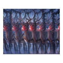 Rudolph Rendier 3D Stereogram Kerst Scene 