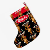 Rudolph Rendier aangepaste meisjes kerstkous Grote Kerstsok (Achterkant (Hangend))