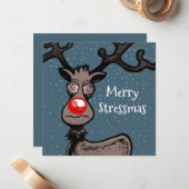 Rudolph Rendier Kerstmis Kaart Notitiekaartje (Voorkant / Achterkant in situ)