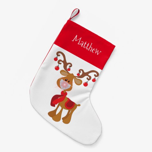 Rudolph Rendier met Gezichtsmasker 2020 Kleine Kerstsok (Voorkant (Hangend))