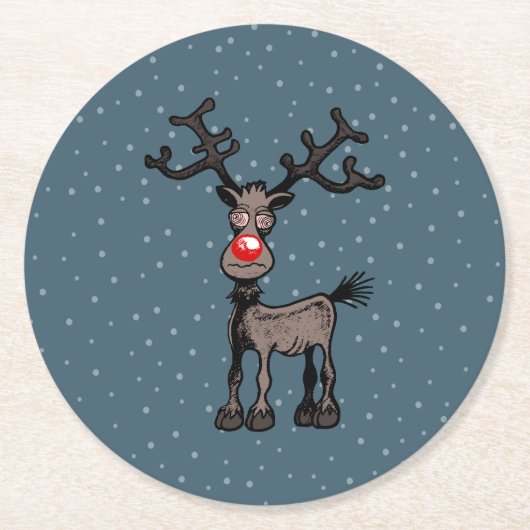 Rudolph rendieren papier Onderzetter (Voorkant)