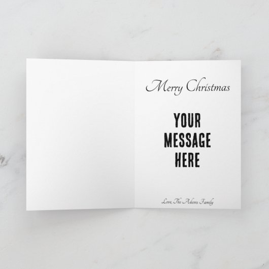 Rudolph Retro Concept Art Gevouwen Vakantie Kaart (Binnen)