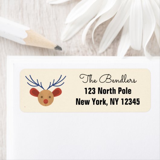Rudolph Return Address Label (Insitu)