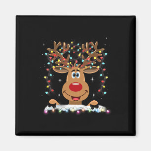 Rudolph Rode Neus Rendier Kerstman Kerstmis 1 Magneet