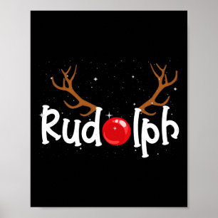 Rudolph Rode Neus Rendier Kerstplezier 1 Poster