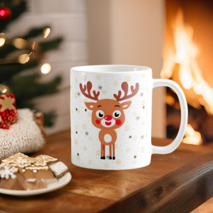 Rudolph Rode Neus Rendier Koffiekop Koffiemok