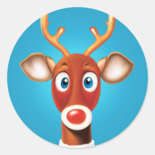 Rudolph Ronde Sticker