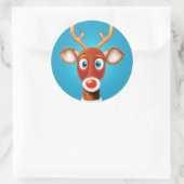 Rudolph Ronde Sticker (Tas)