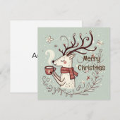 Rudolph’s Cosy Merry Christmas Kaart (Voorkant / Achterkant)