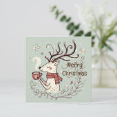 Rudolph’s Cosy Merry Christmas Kaart (Staand voorkant)