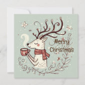 Rudolph’s Cosy Merry Christmas Kaart (Voorkant)