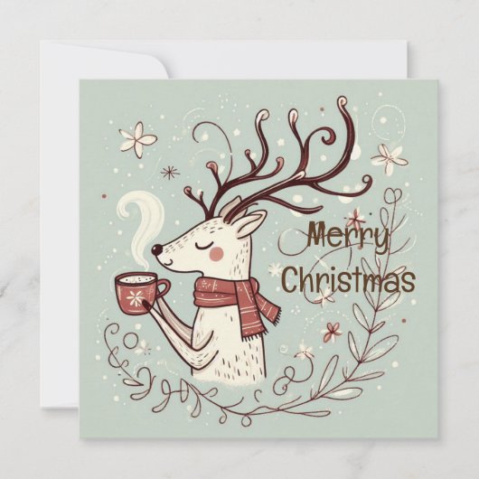 Rudolph’s Cosy Merry Christmas Kaart (Voorkant)