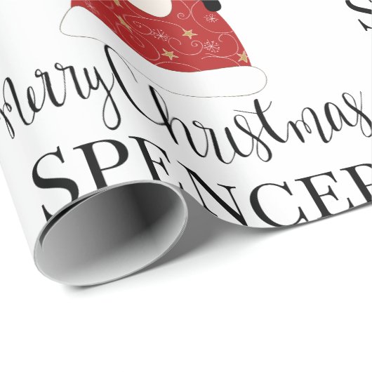 Rudolph & Santa Personalized Cadeaupapier (Rol Hoek)