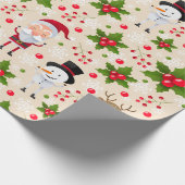 Rudolph Santa Snowman-kerstinpakpapier Cadeaupapier (Hoek)
