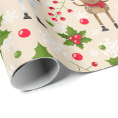 Rudolph Santa Snowman-kerstinpakpapier Cadeaupapier (Rol Hoek)