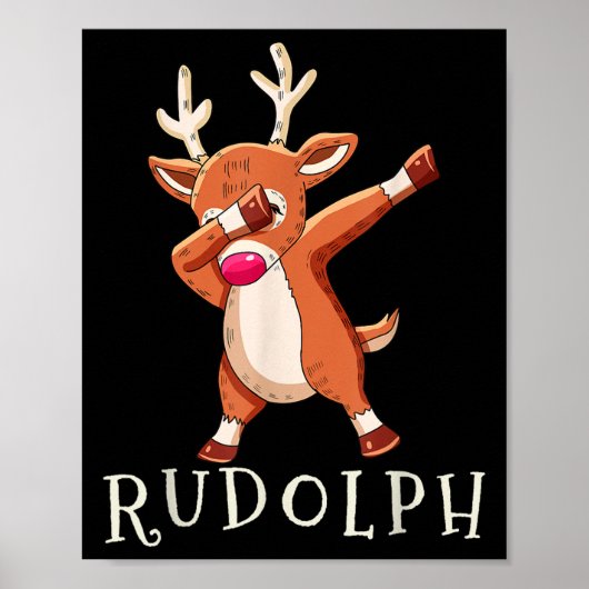 Rudolph Santas Reindeers Family Matching Outfit Ch Poster (Voorkant)