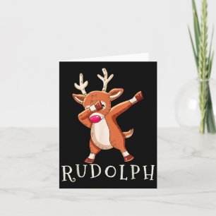 Rudolph Santas Rendieren Familie Matching Outfit C Kaart