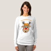 Rudolph - Santa's Roodgestreepte renrenrenrendiert T-shirt (Voorkant volledig)