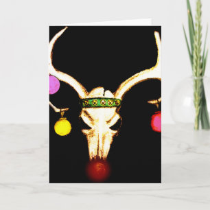 Rudolph Skull Feestdagen Kaart