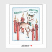  Rudolph Strutting Vinyl Sticker (Vel)
