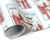 Rudolph Strutting Wrapping Paper Cadeaupapier (Rol Hoek)