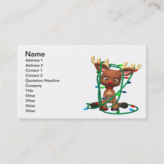 Rudolph Tangled Visitekaartje (Voorkant)
