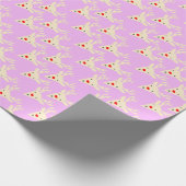 Rudolph tegen roze cadeaupapier (Hoek)