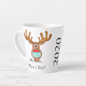 Rudolph the Face Mask Reindeer Latte Mok (Linkerhoek)