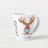 Rudolph the Face Mask Reindeer Latte Mok (Rechterhoek)