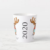 Rudolph the Face Mask Reindeer Latte Mok (Voorkant)