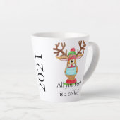 Rudolph the Face Mask Reindeer Latte Mok (Rechterhoek)
