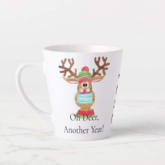 Rudolph the Face Mask Reindeer Latte Mok (Links)