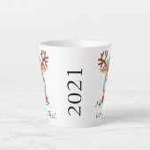 Rudolph the Face Mask Reindeer Latte Mok (Voorkant)