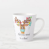 Rudolph the Face Mask Reindeer Latte Mok (Rechts)