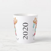Rudolph the Face Mask Reindeer Latte Mok (Voorkant)