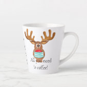 Rudolph the Face Mask Reindeer Latte Mok (Rechts)