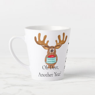 Rudolph the Face Mask Reindeer Latte Mok