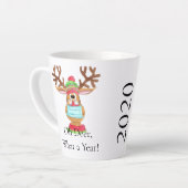 Rudolph the Face Mask Reindeer Latte Mok (Linkerhoek)