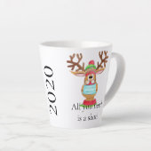 Rudolph the Face Mask Reindeer Latte Mok (Rechterhoek)