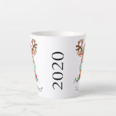 Rudolph the Face Mask Reindeer Latte Mok (Voorkant)