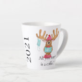 Rudolph the Face Mask Reindeer Latte Mok (Rechterhoek)