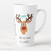 Rudolph the Face Mask Reindeer Latte Mok (Rechts)