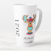 Rudolph the Face Mask Reindeer Latte Mok (Rechterhoek)
